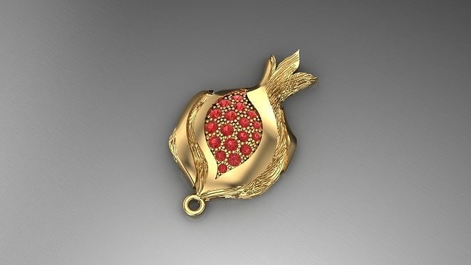 Pendant Pomegranate 3D Print Model 3D print model