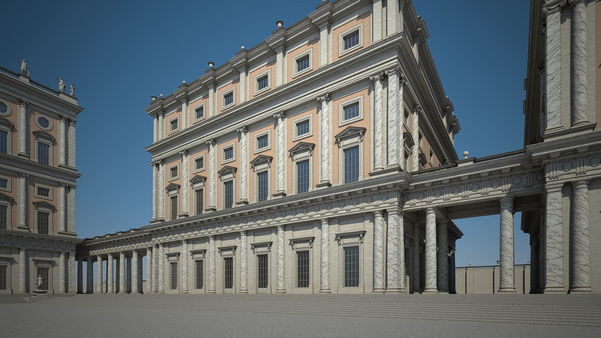 Courtyard of a Royal Palace 3D model_17