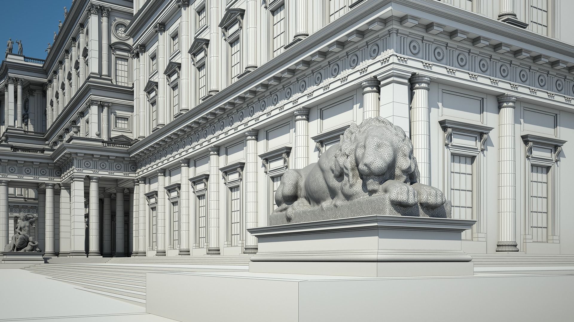 Courtyard of a Royal Palace 3D model_28