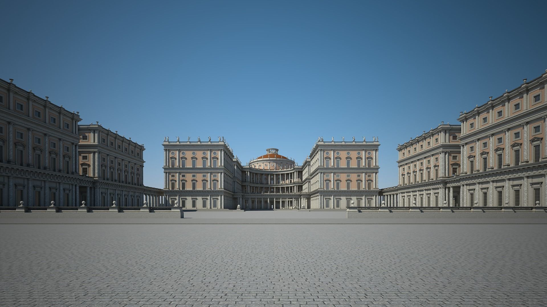 Courtyard of a Royal Palace 3D model_16
