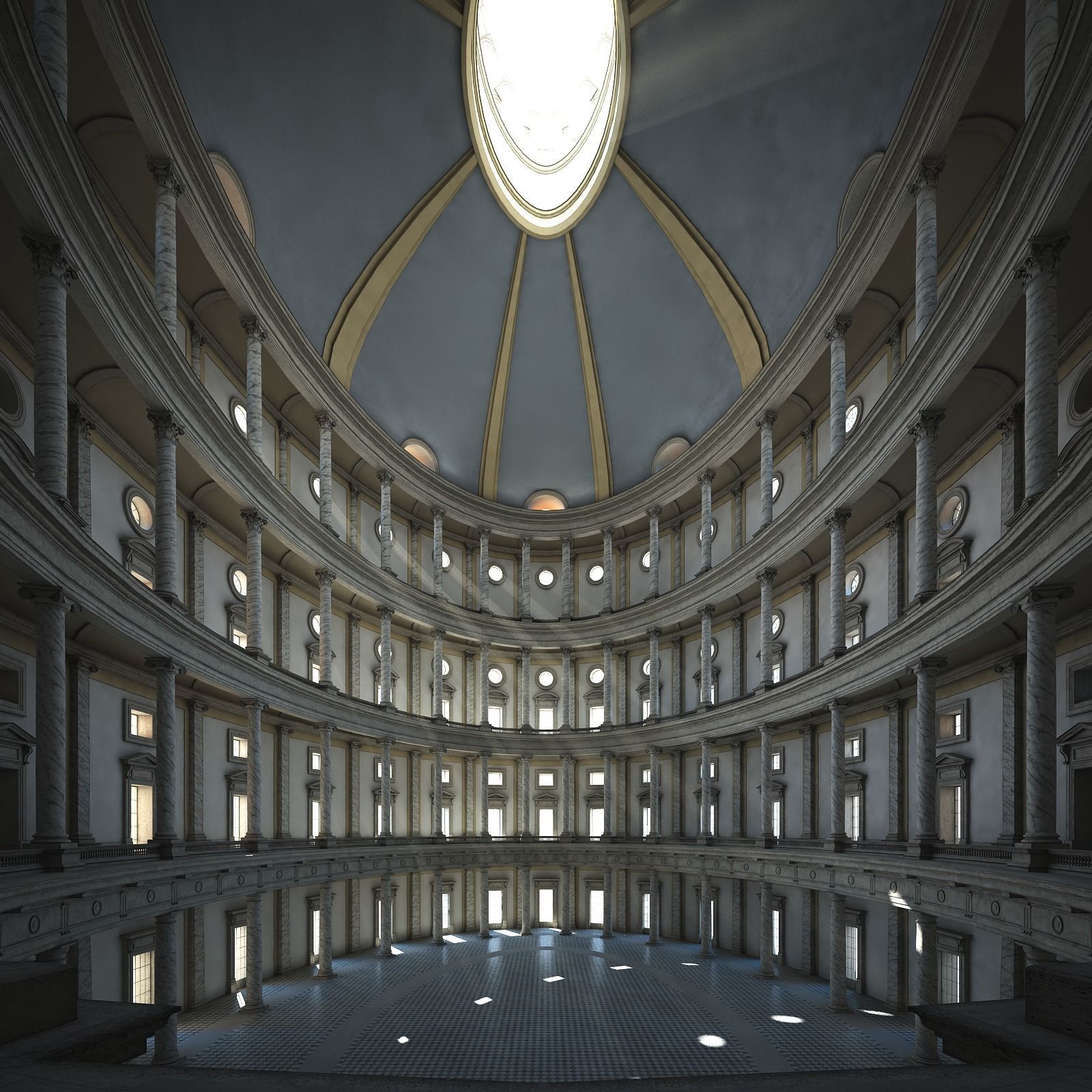 Courtyard of a Royal Palace 3D model_22