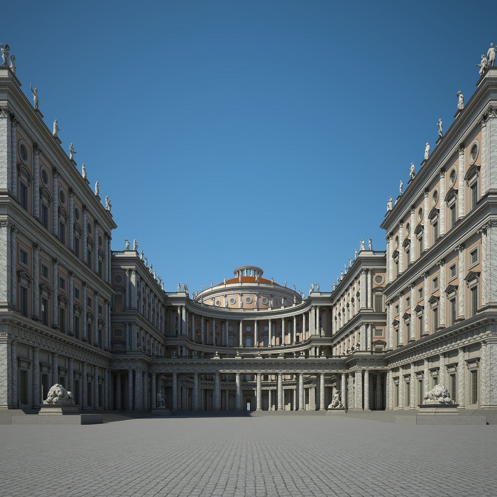 Courtyard of a Royal Palace 3D model_23
