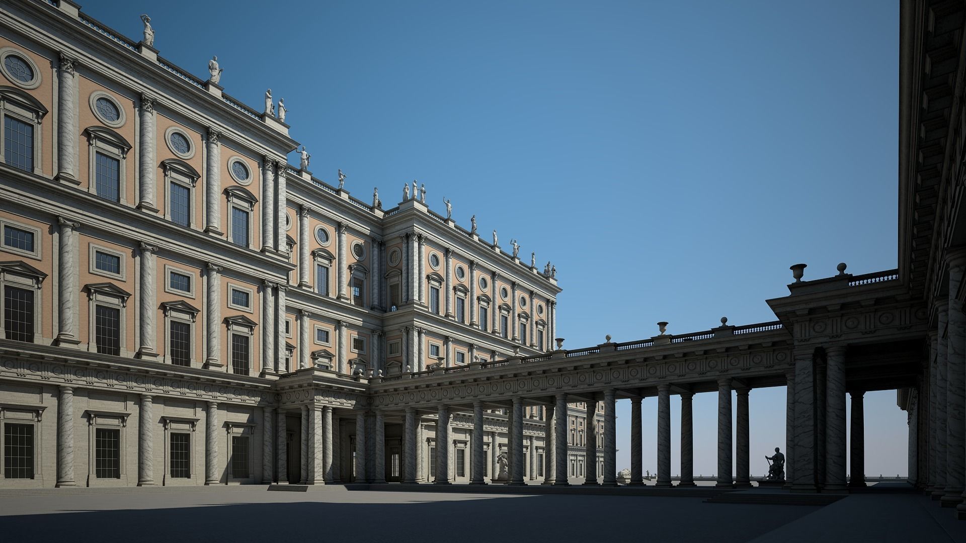 Courtyard of a Royal Palace 3D model_12