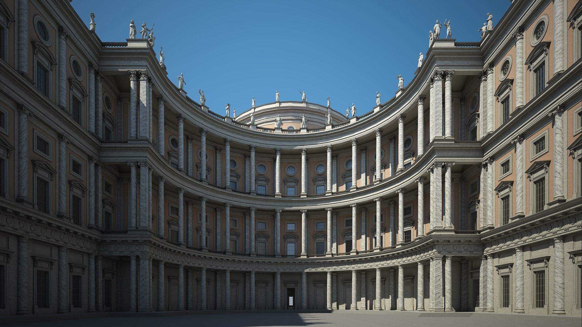 Courtyard of a Royal Palace 3D model_7