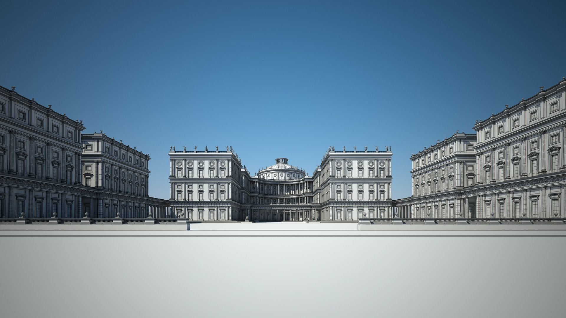 Courtyard of a Royal Palace 3D model_32