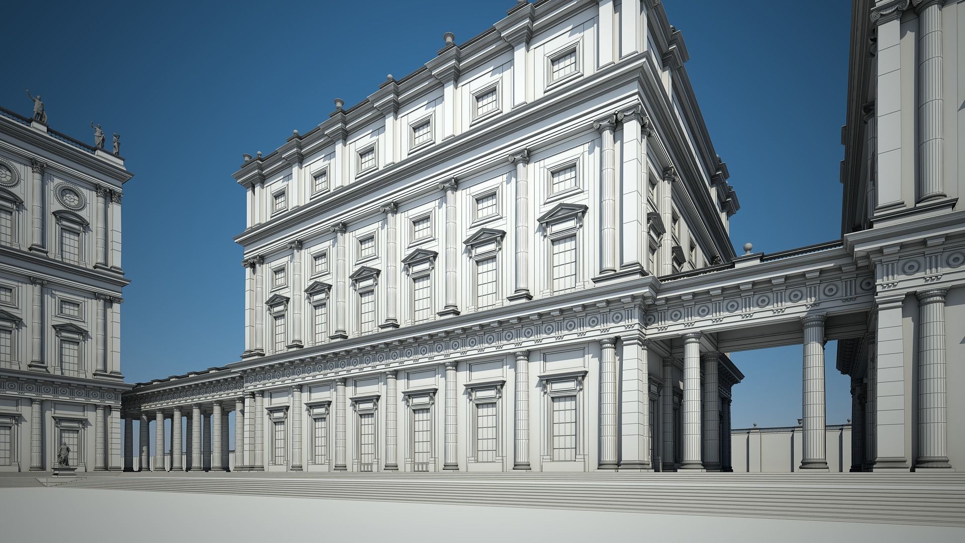 Courtyard of a Royal Palace 3D model_33