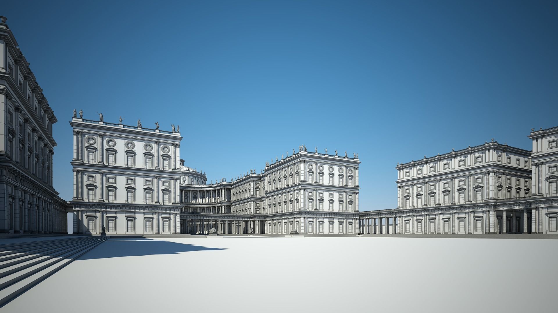 Courtyard of a Royal Palace 3D model_31