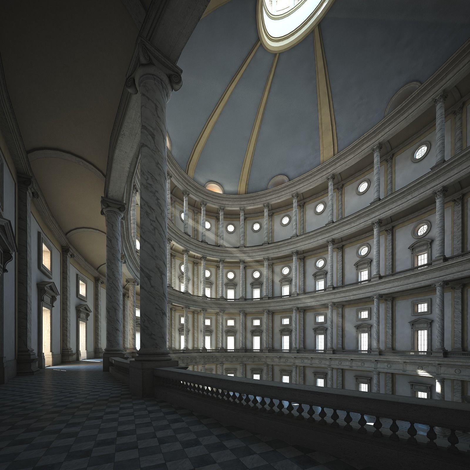 Courtyard of a Royal Palace 3D model_19