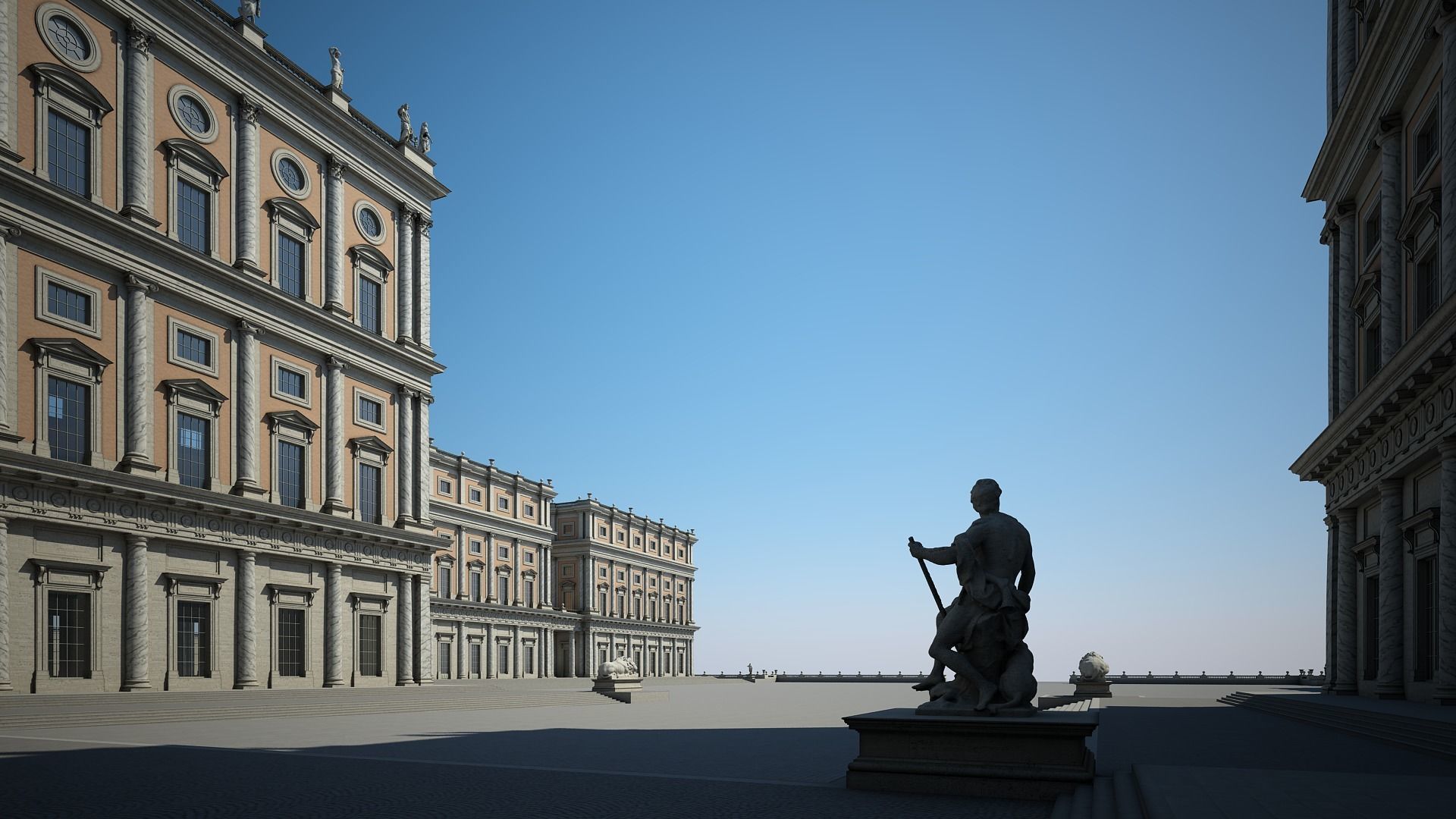 Courtyard of a Royal Palace 3D model_13