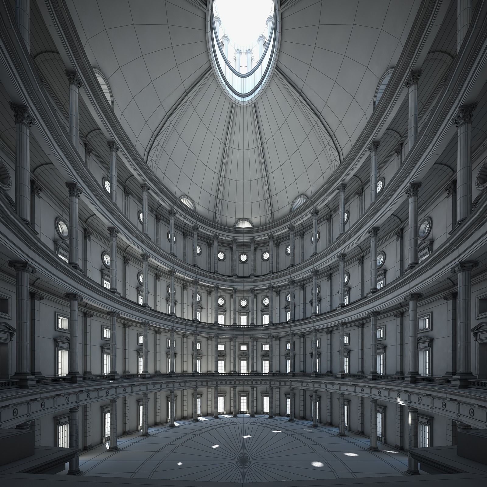 Courtyard of a Royal Palace 3D model_35