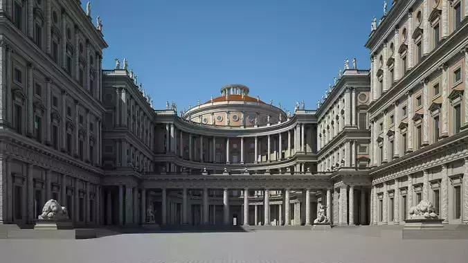 Courtyard of a Royal Palace 3D model