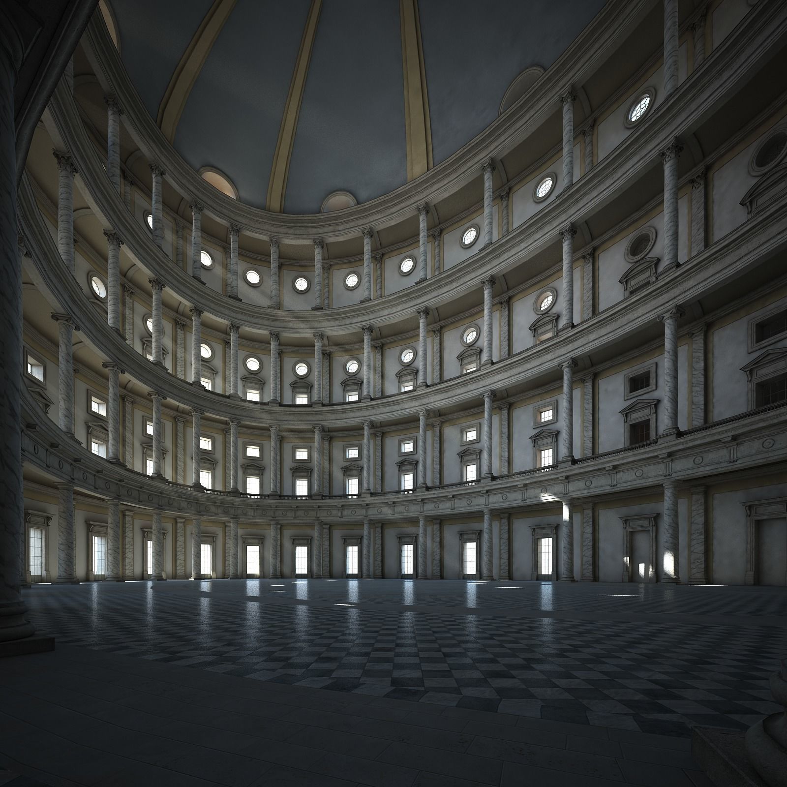 Courtyard of a Royal Palace 3D model_18