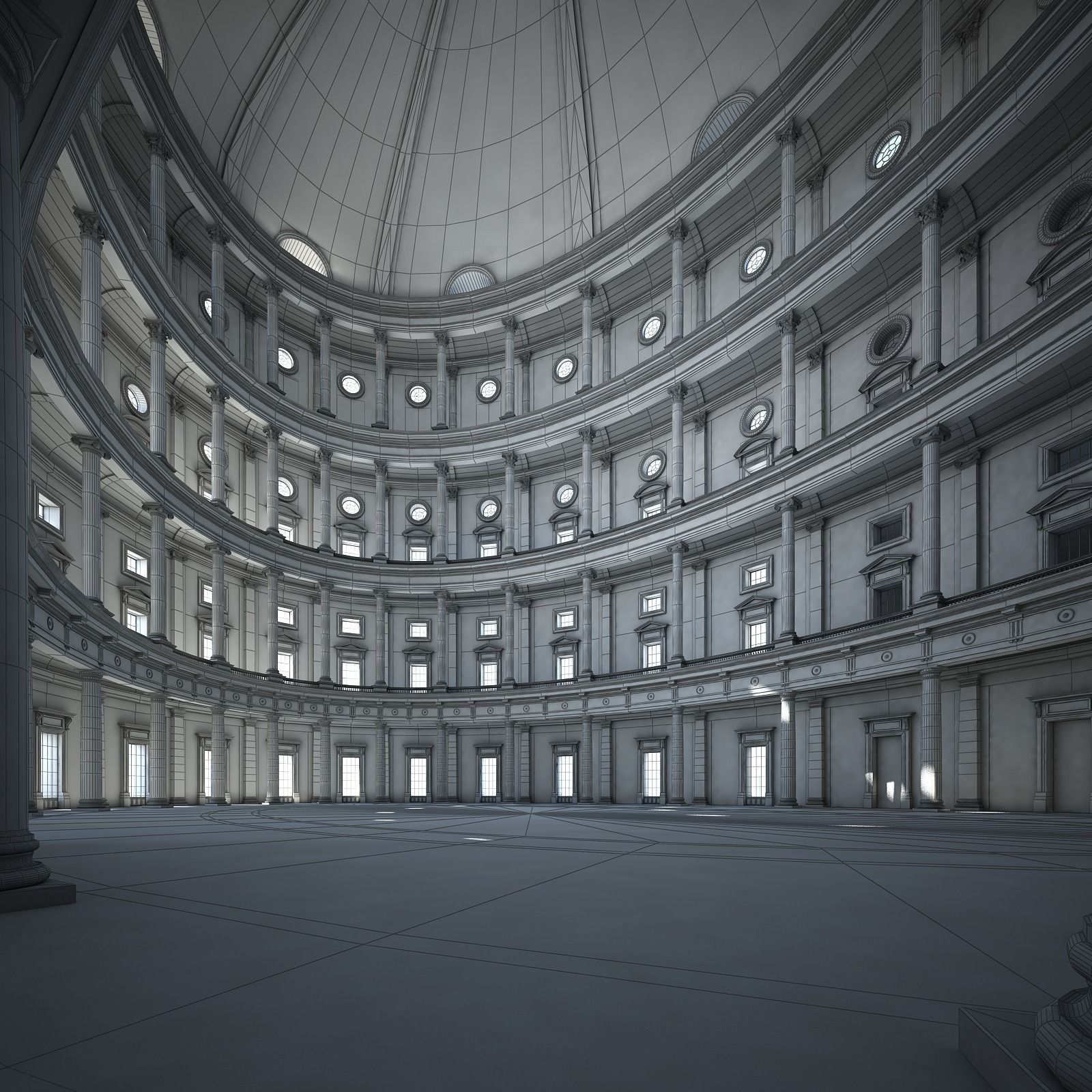 Courtyard of a Royal Palace 3D model_34