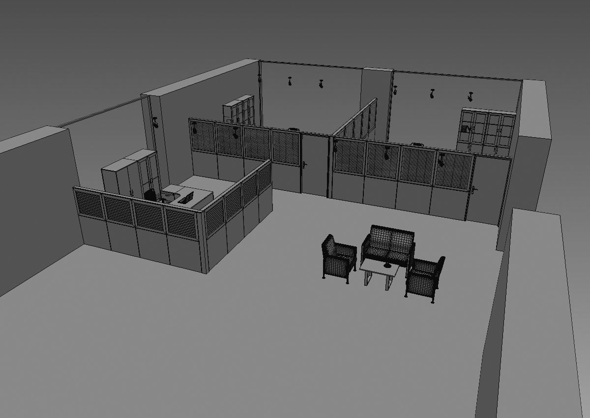 office partition pr2-1222 a05 3D model_23