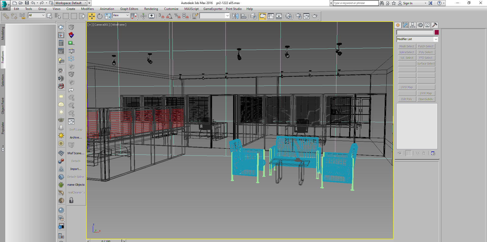 office partition pr2-1222 a05 3D model_44