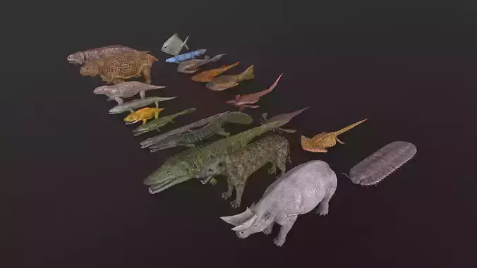 Extinct animals pack v4 3D model