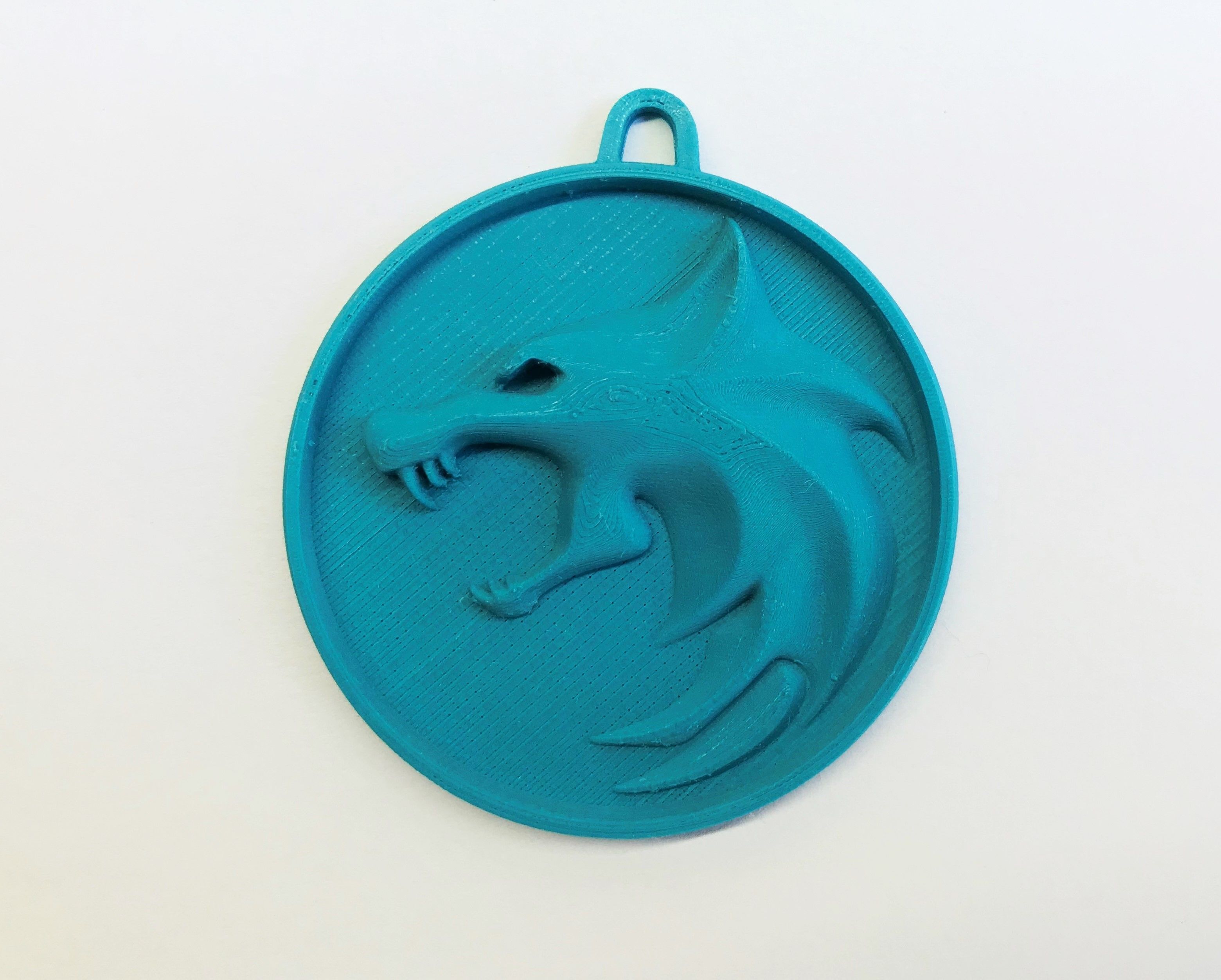 The Witcher Wolf Medallion 3D print model_4