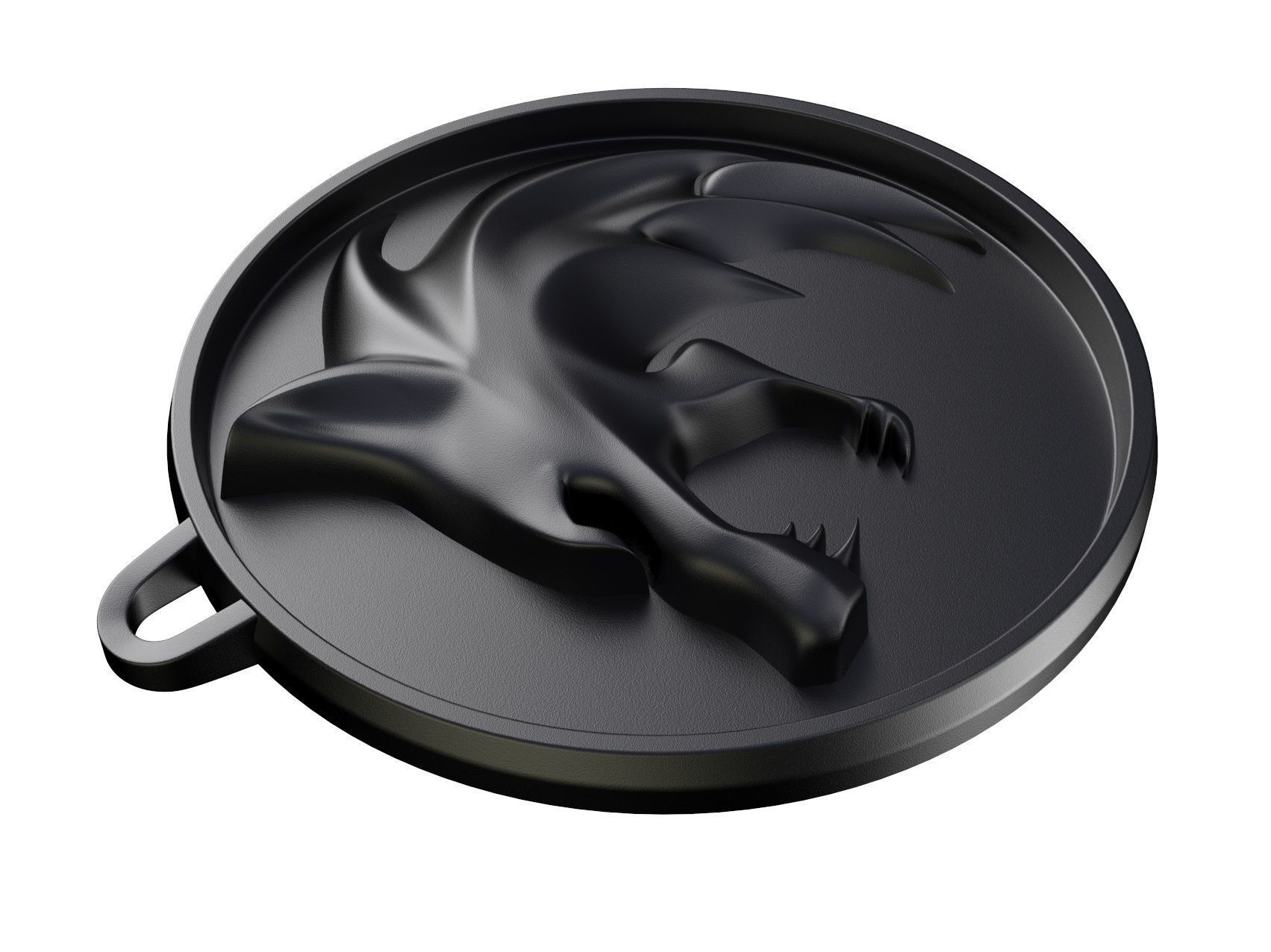 The Witcher Wolf Medallion 3D print model_2