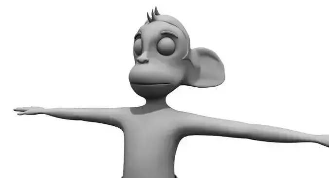 monkey cartoon 3d model