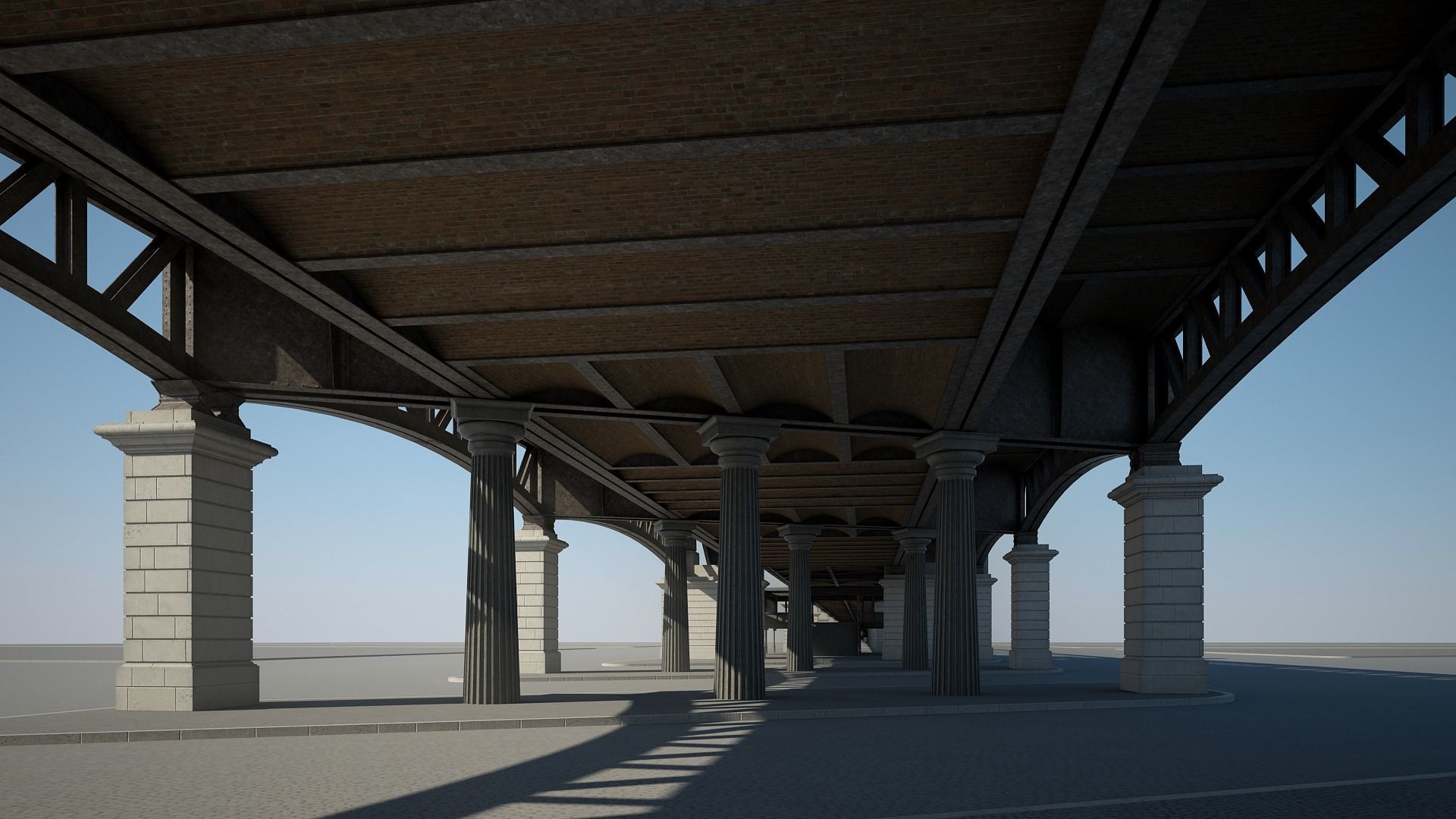 Elevated Railway 3D model_2