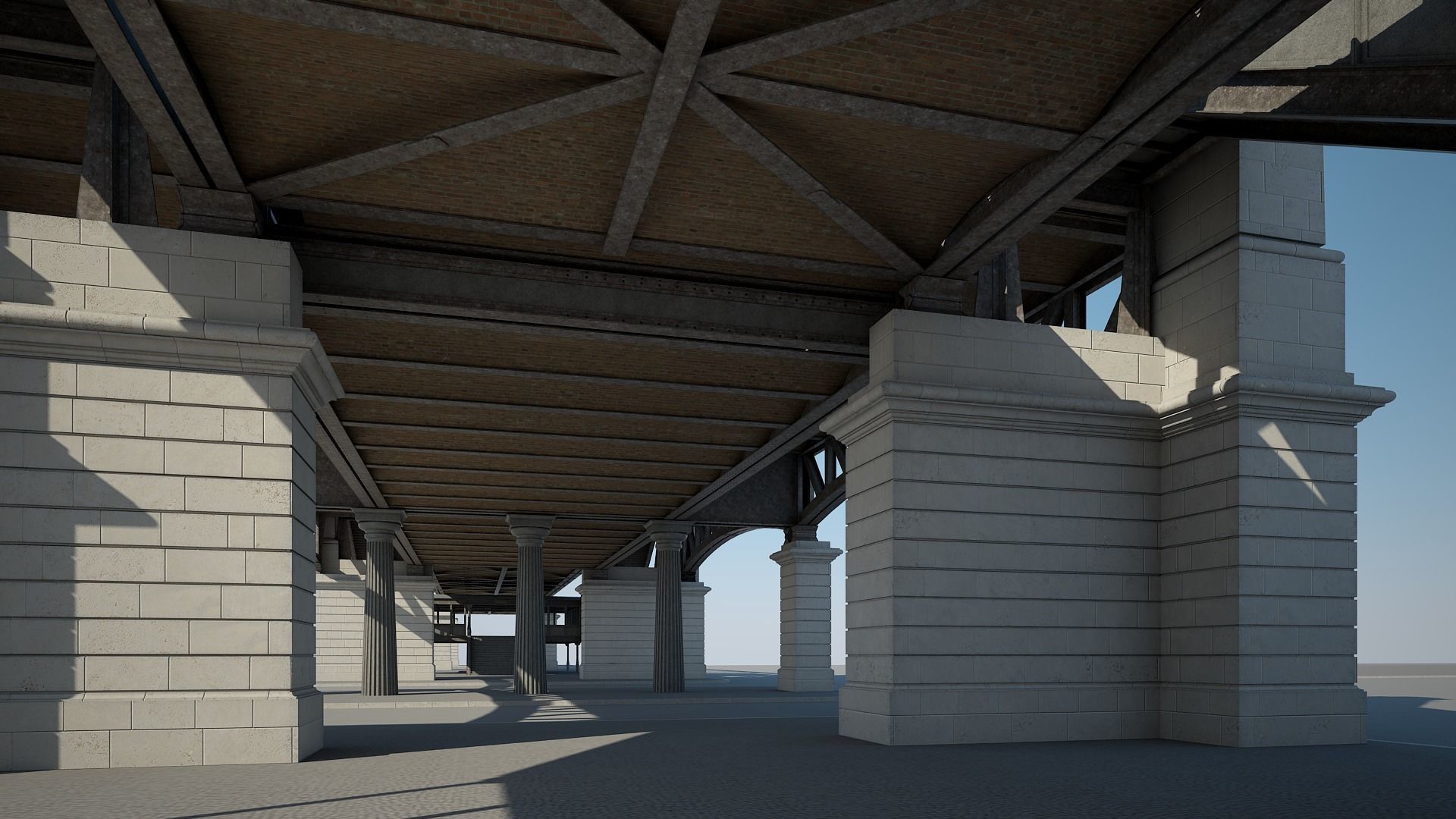 Elevated Railway 3D model_8