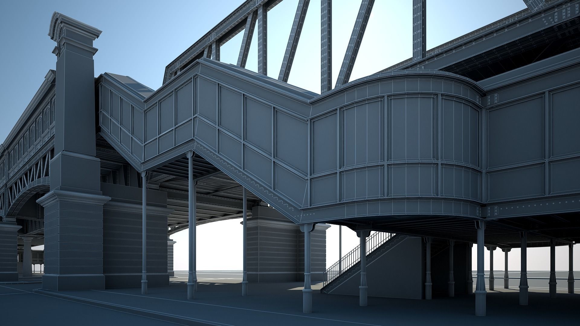 Elevated Railway 3D model_30