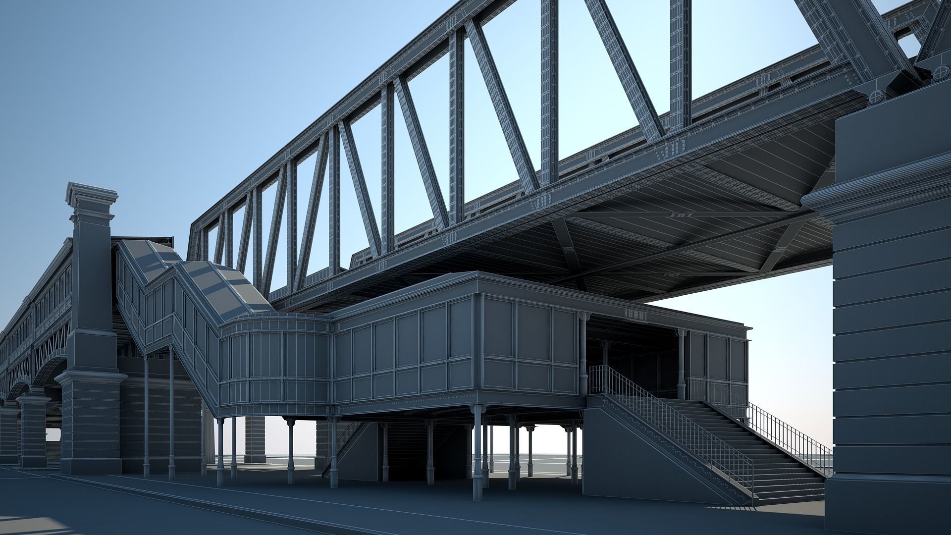 Elevated Railway 3D model_27