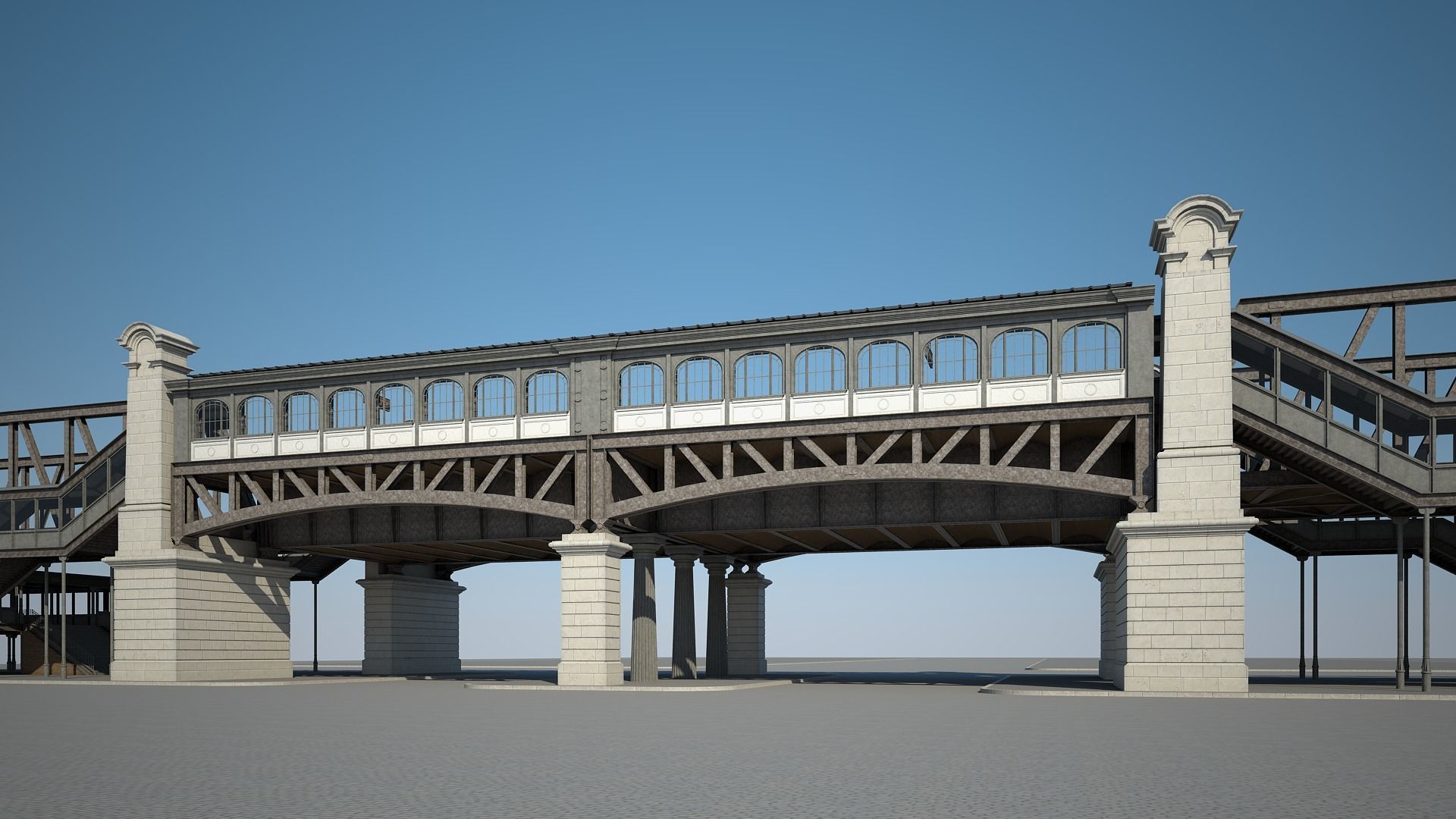 Elevated Railway 3D model_22