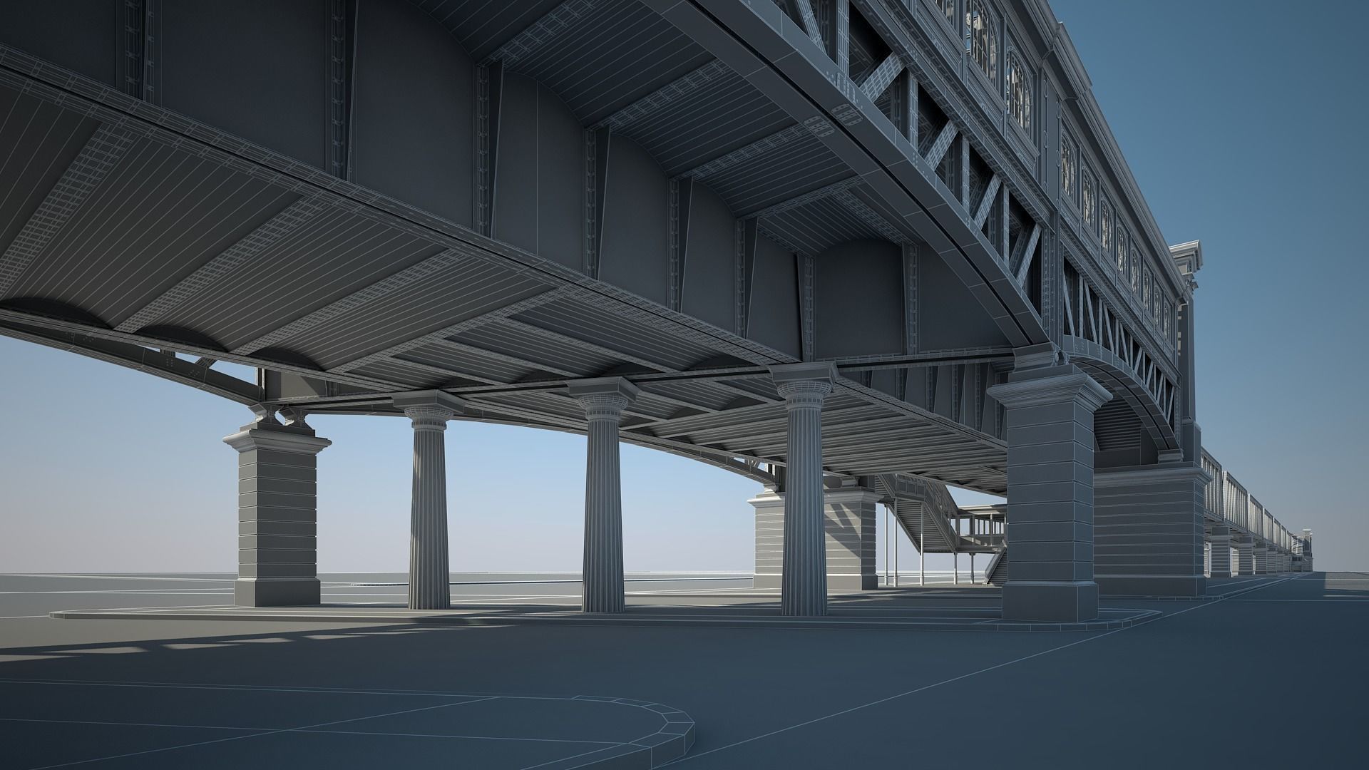 Elevated Railway 3D model_37
