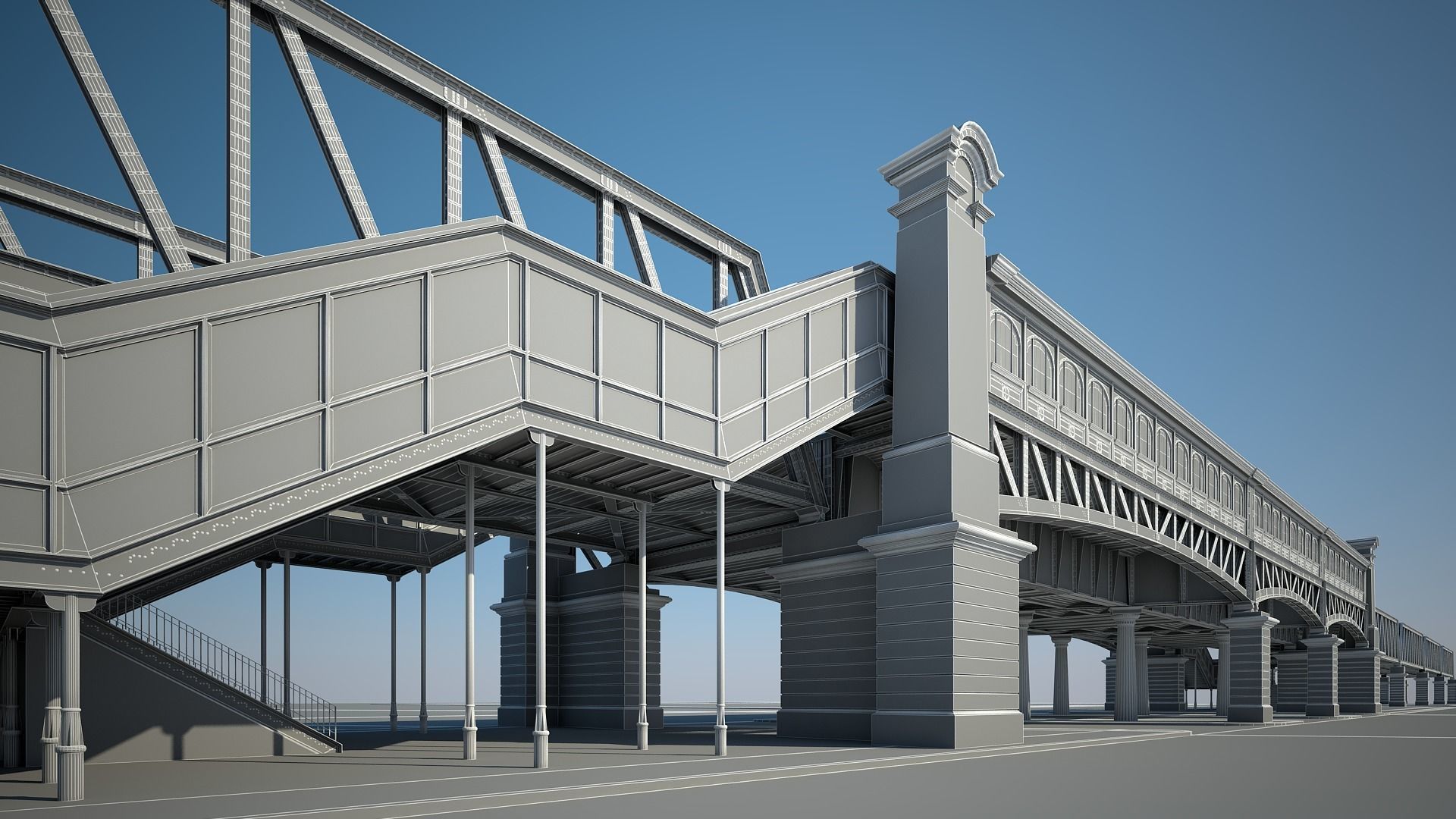 Elevated Railway 3D model_28