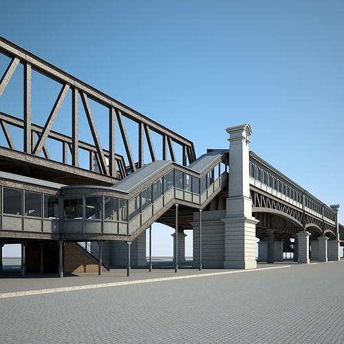 Elevated Railway 3D model