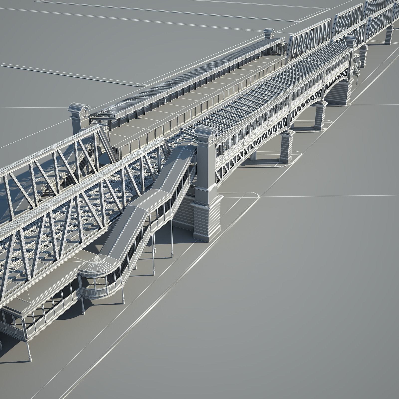 Elevated Railway 3D model_40