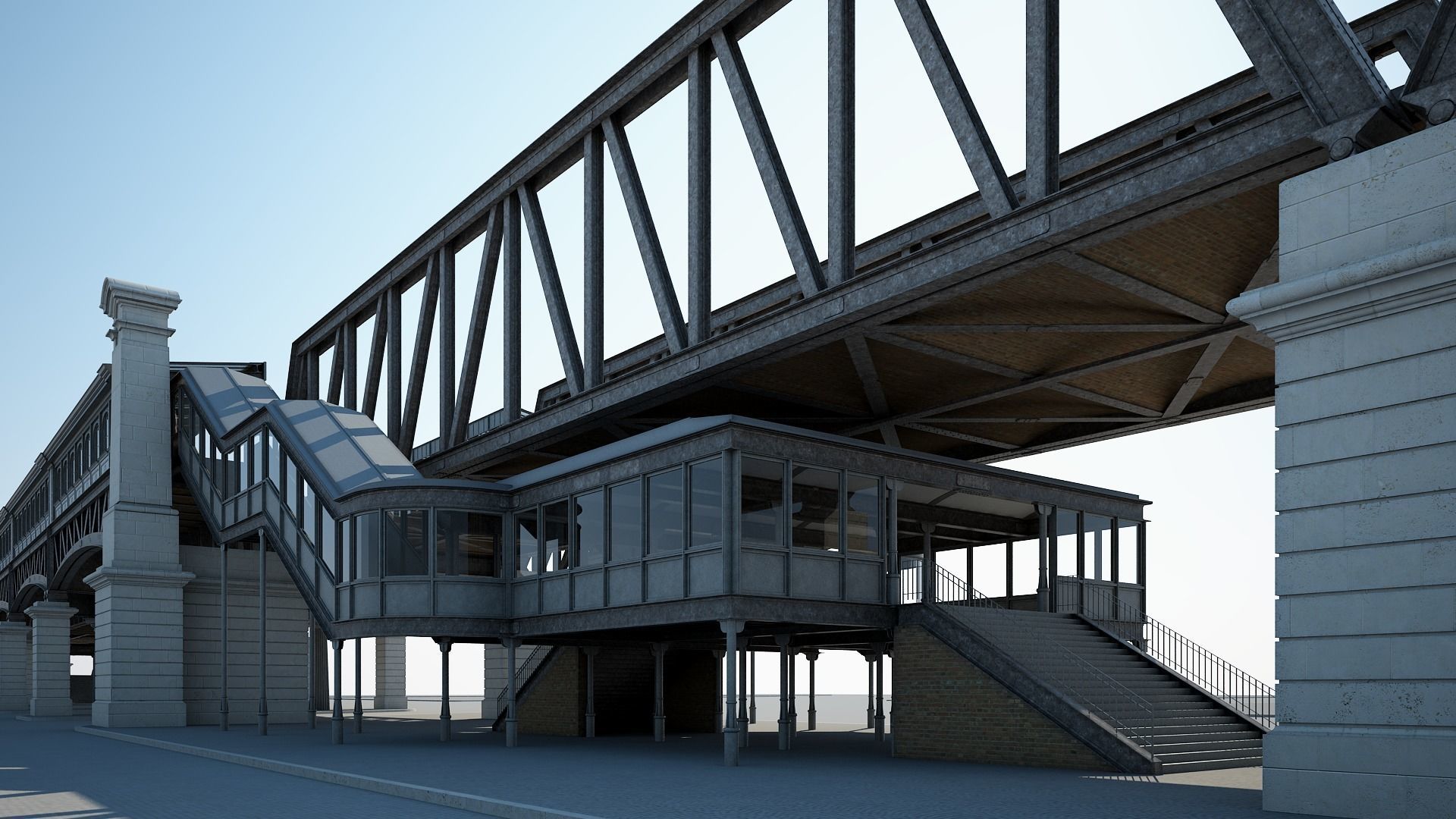 Elevated Railway 3D model_4