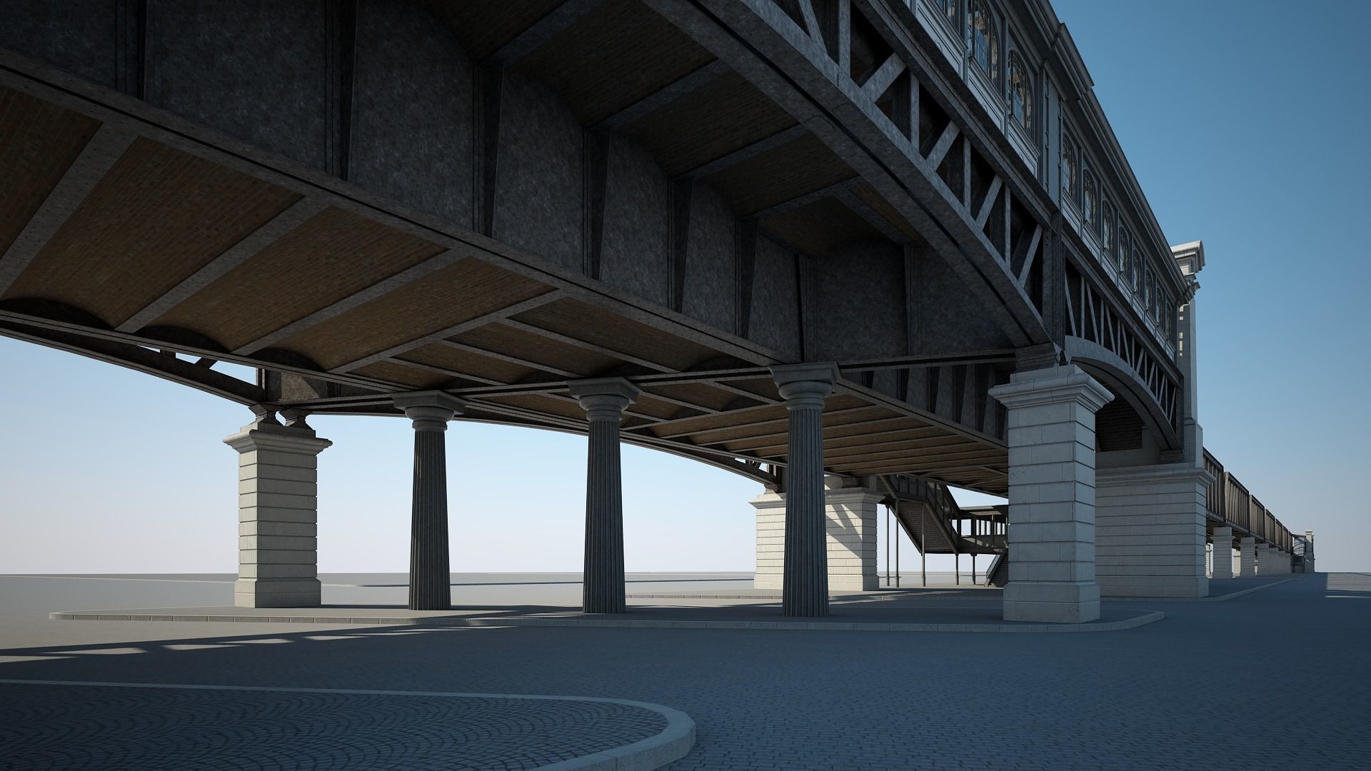 Elevated Railway 3D model_17
