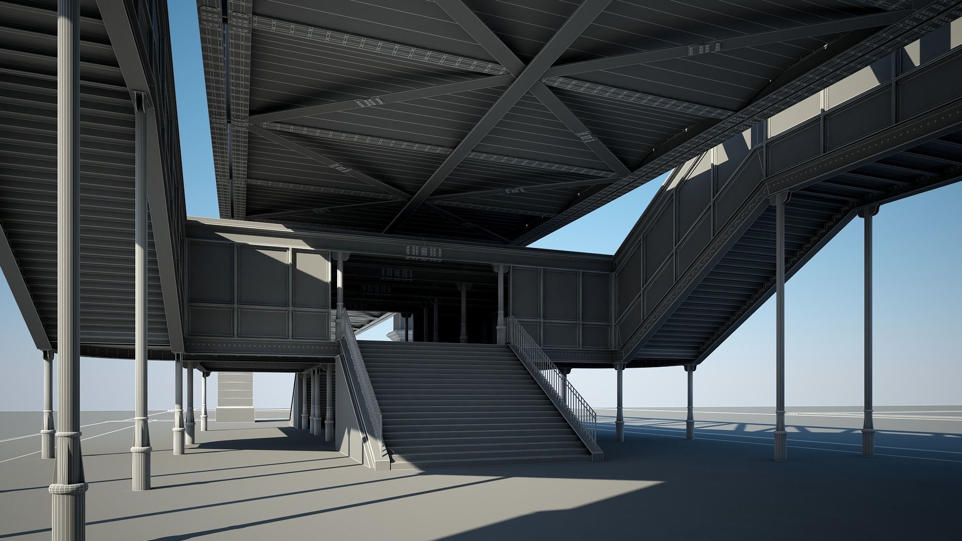 Elevated Railway 3D model_32
