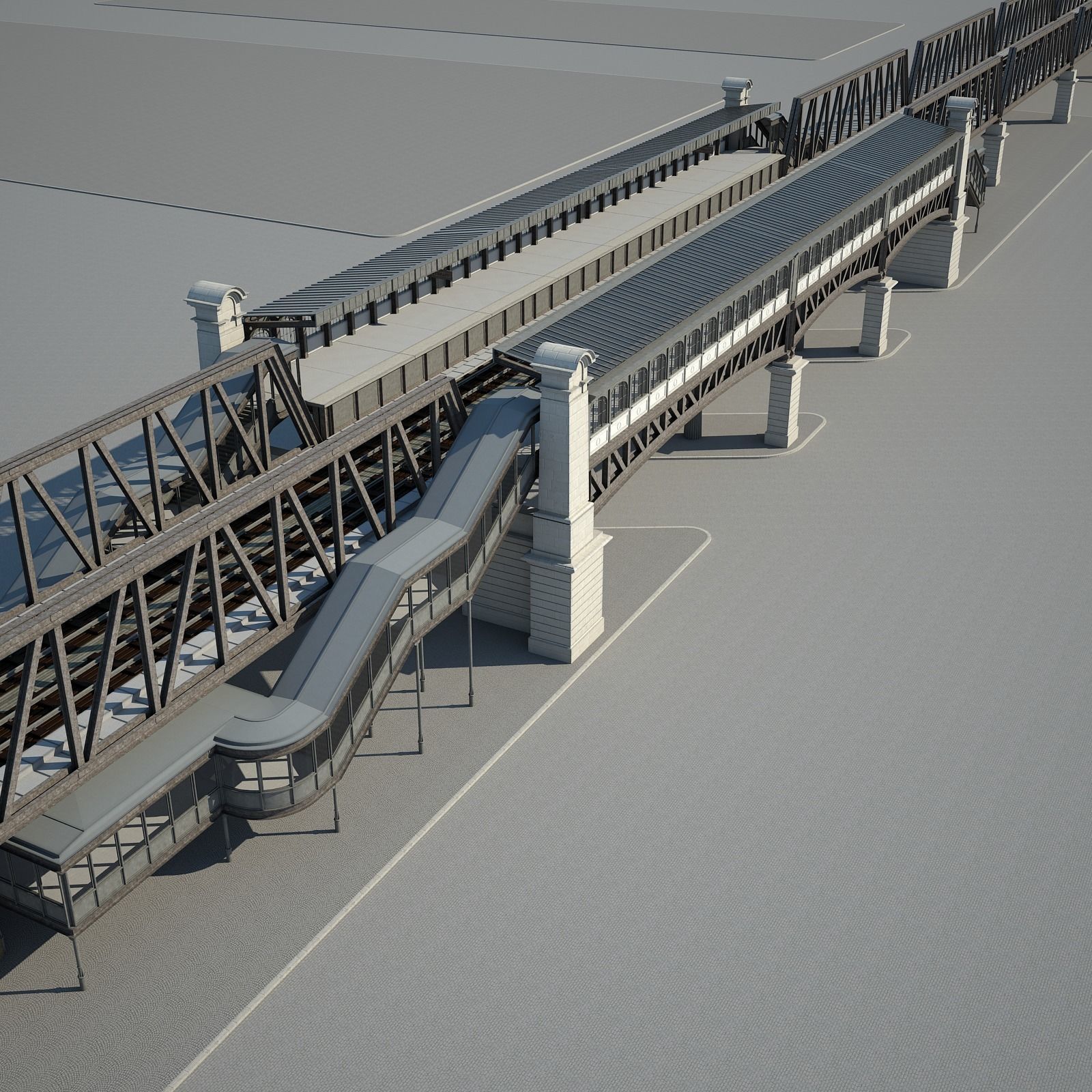 Elevated Railway 3D model_25