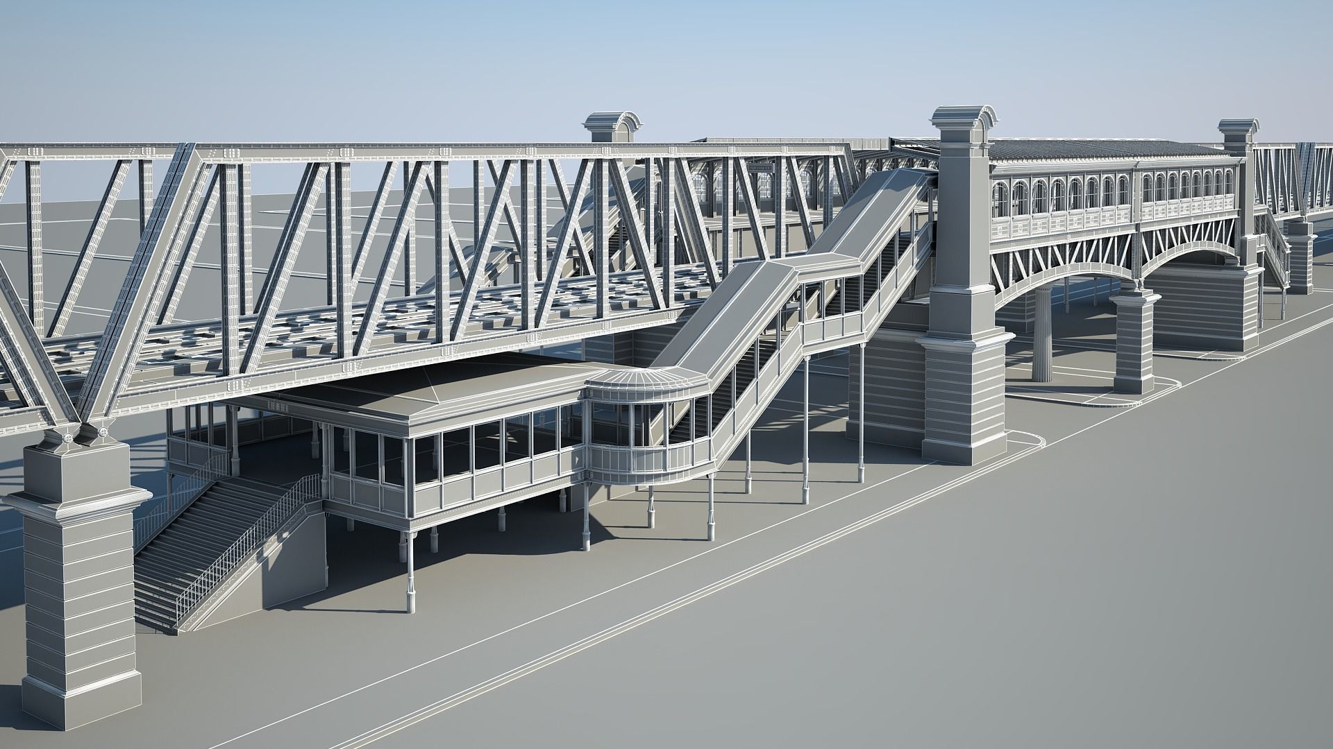 Elevated Railway 3D model_41
