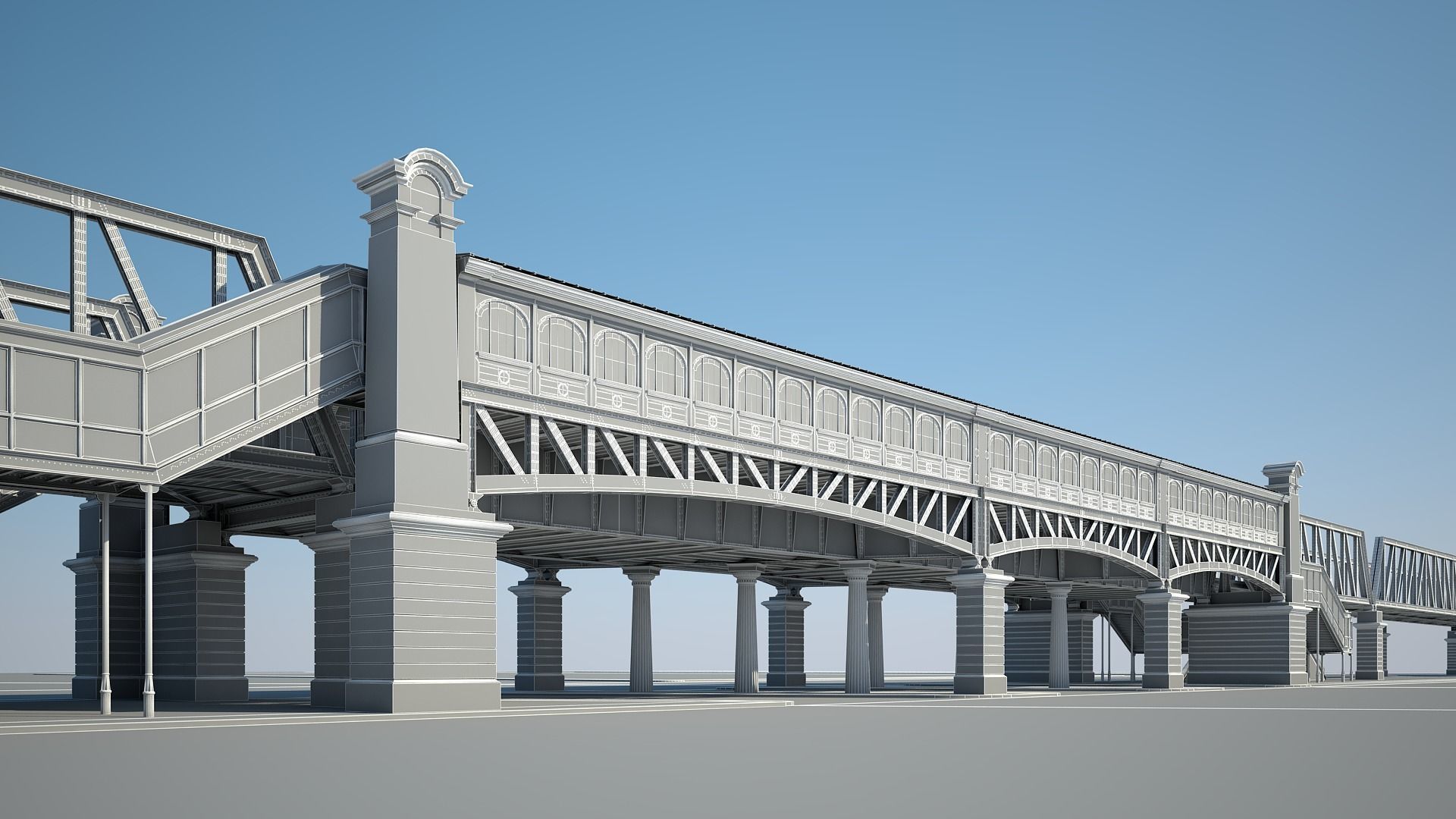 Elevated Railway 3D model_26