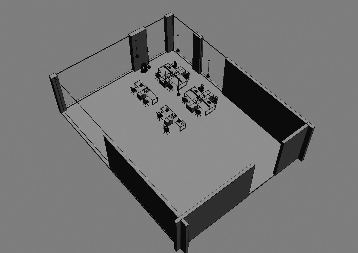 office workstation ws455 a06 3D model_1
