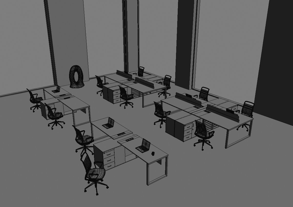 office workstation ws455 a06 3D model_36