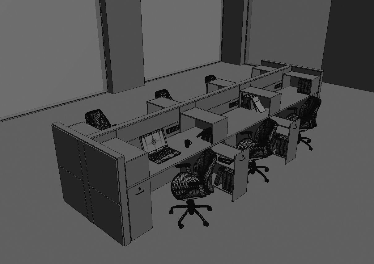 office workstation ws855 a07 3D model_37