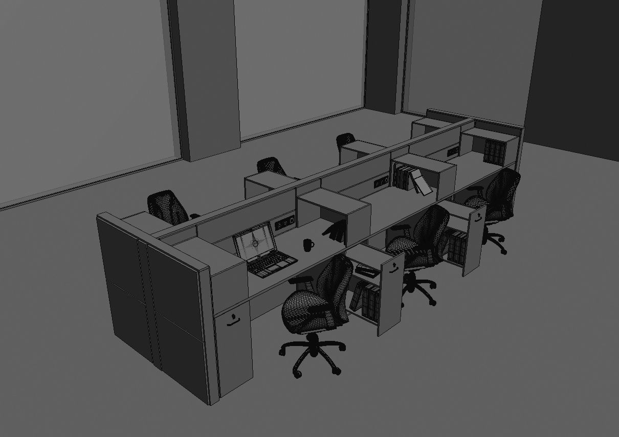 office workstation ws855 a07 3D model_36