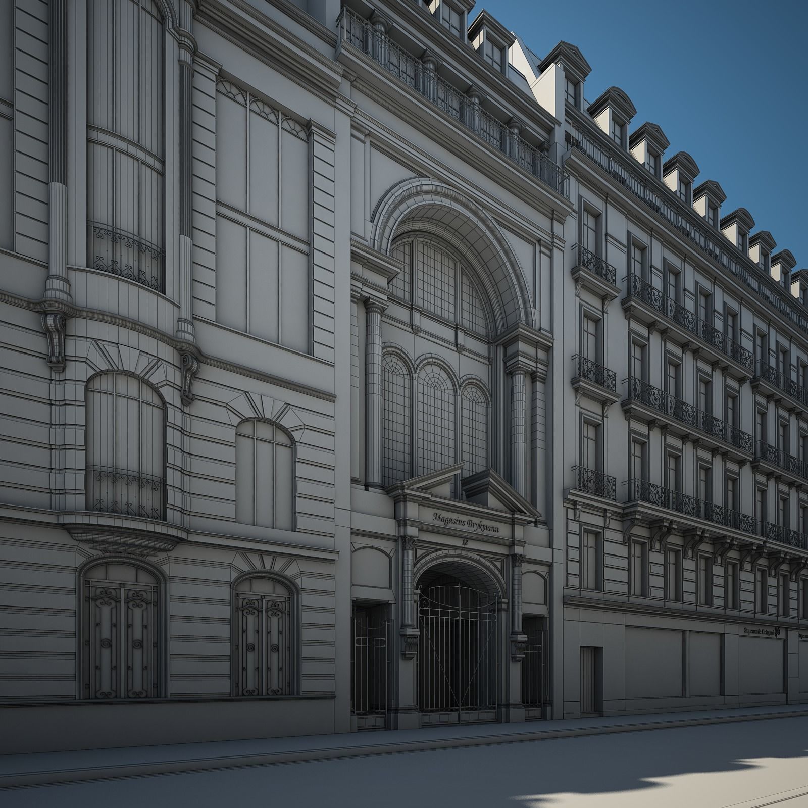 Boulevard city street in paris 3D model_56
