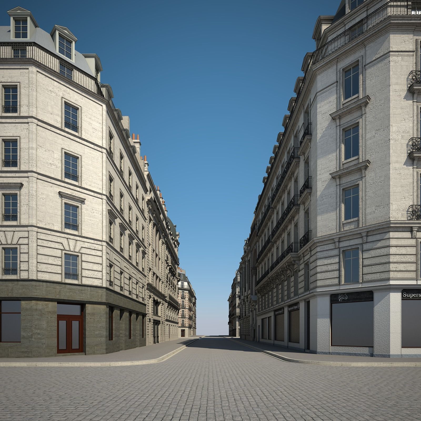 Boulevard city street in paris 3D model_39
