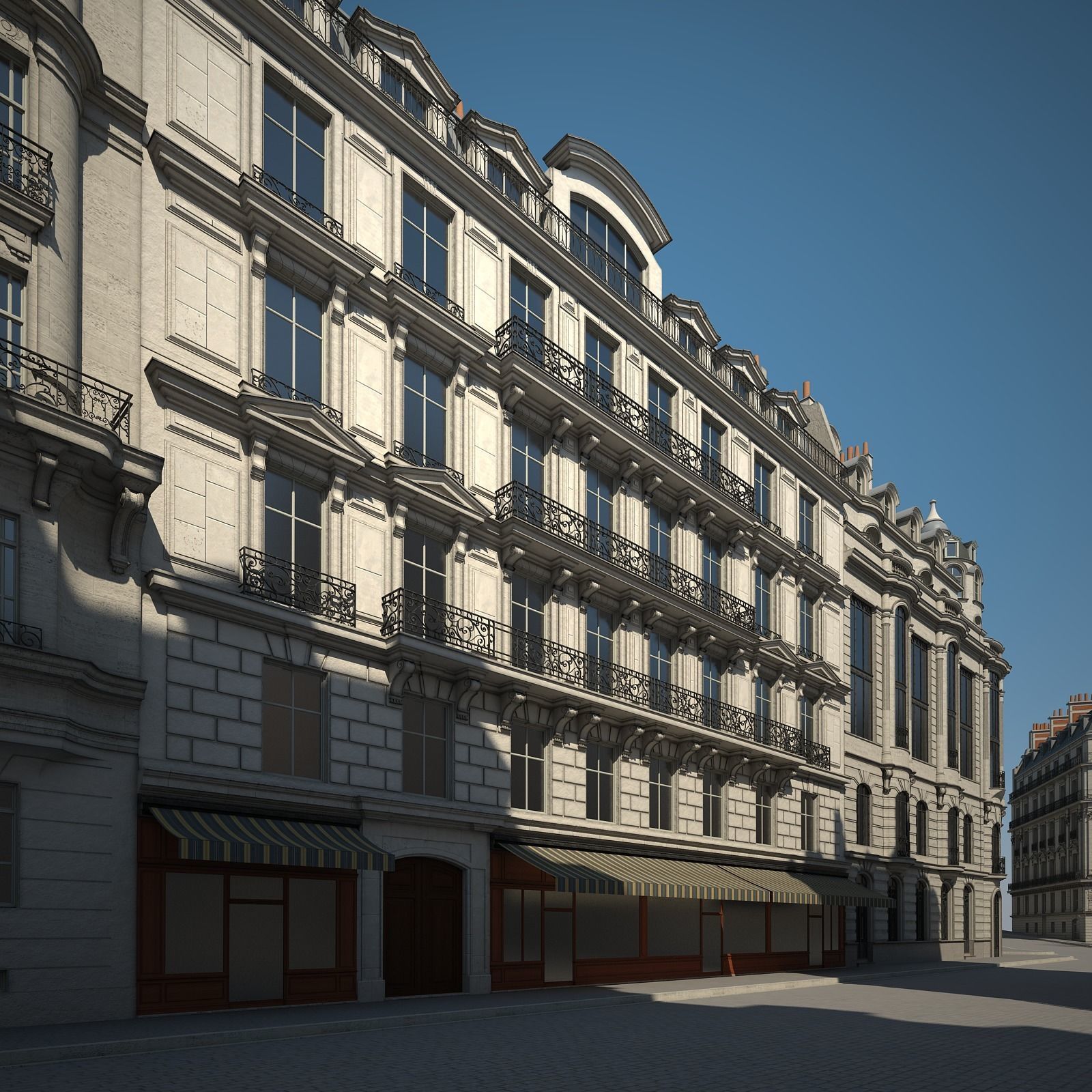 Boulevard city street in paris 3D model_25