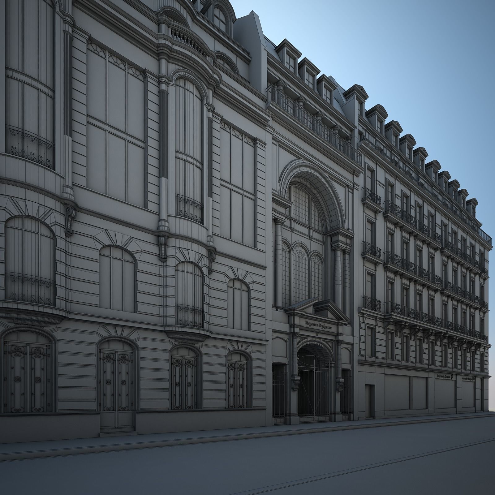 Boulevard city street in paris 3D model_51