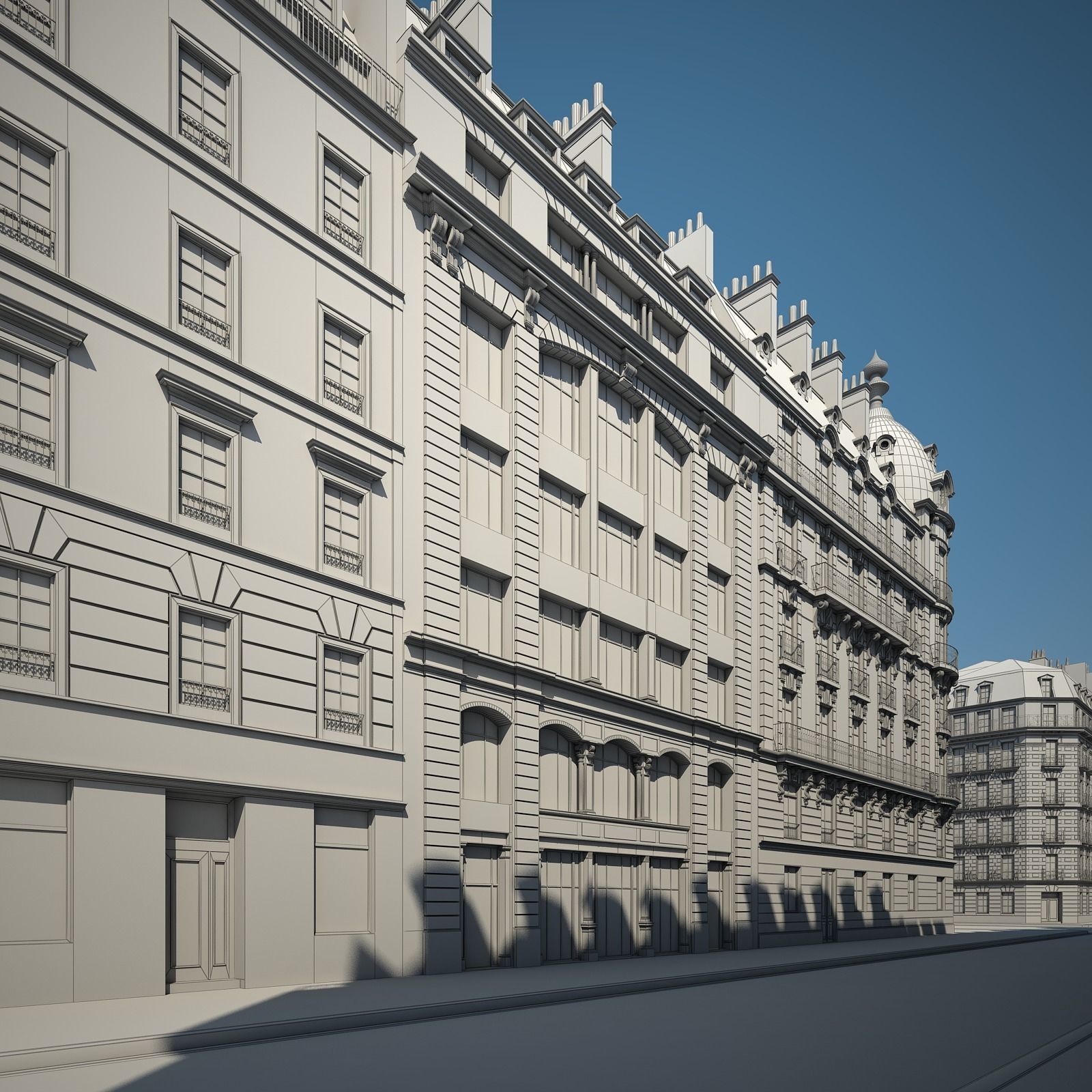 Boulevard city street in paris 3D model_53