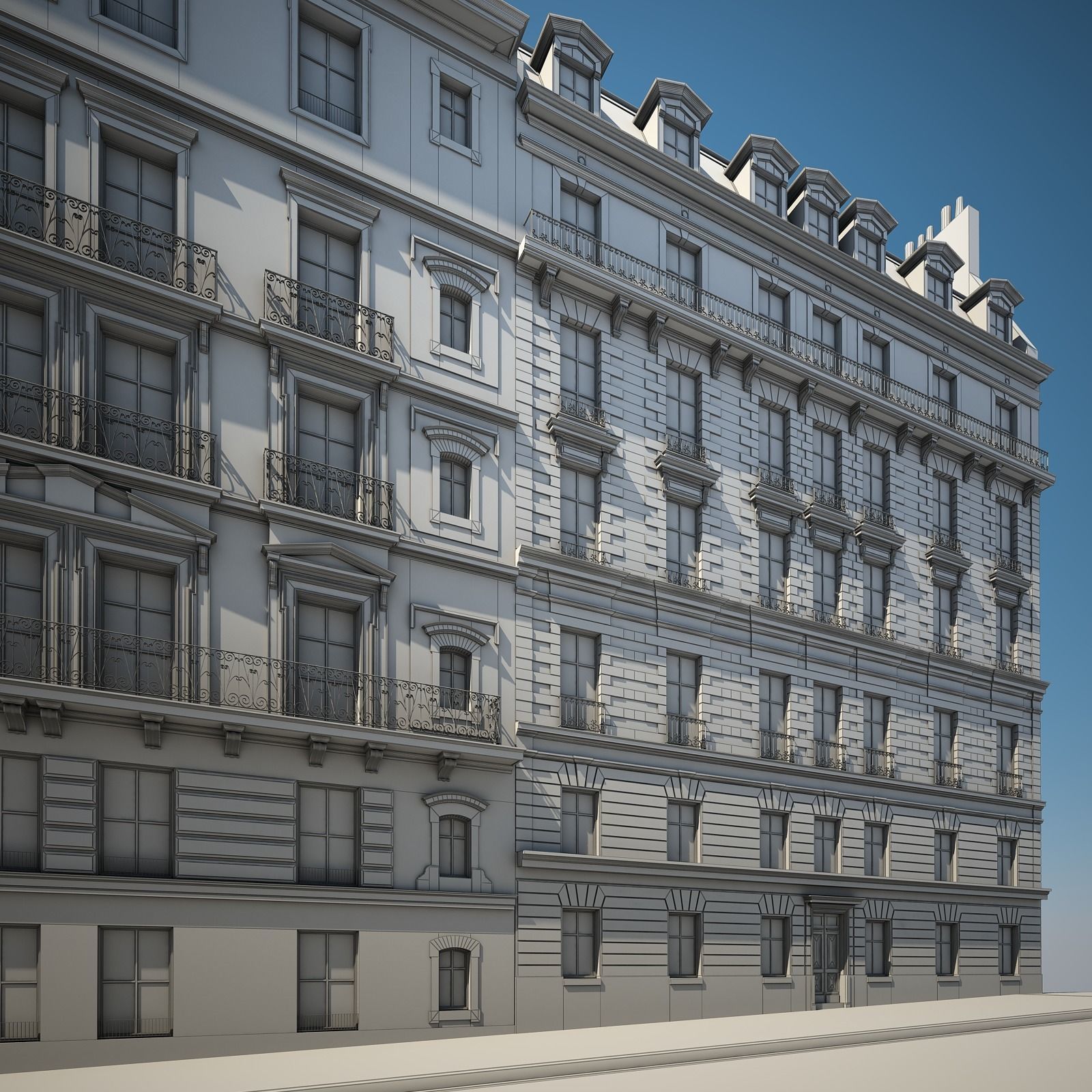 Boulevard city street in paris 3D model_55