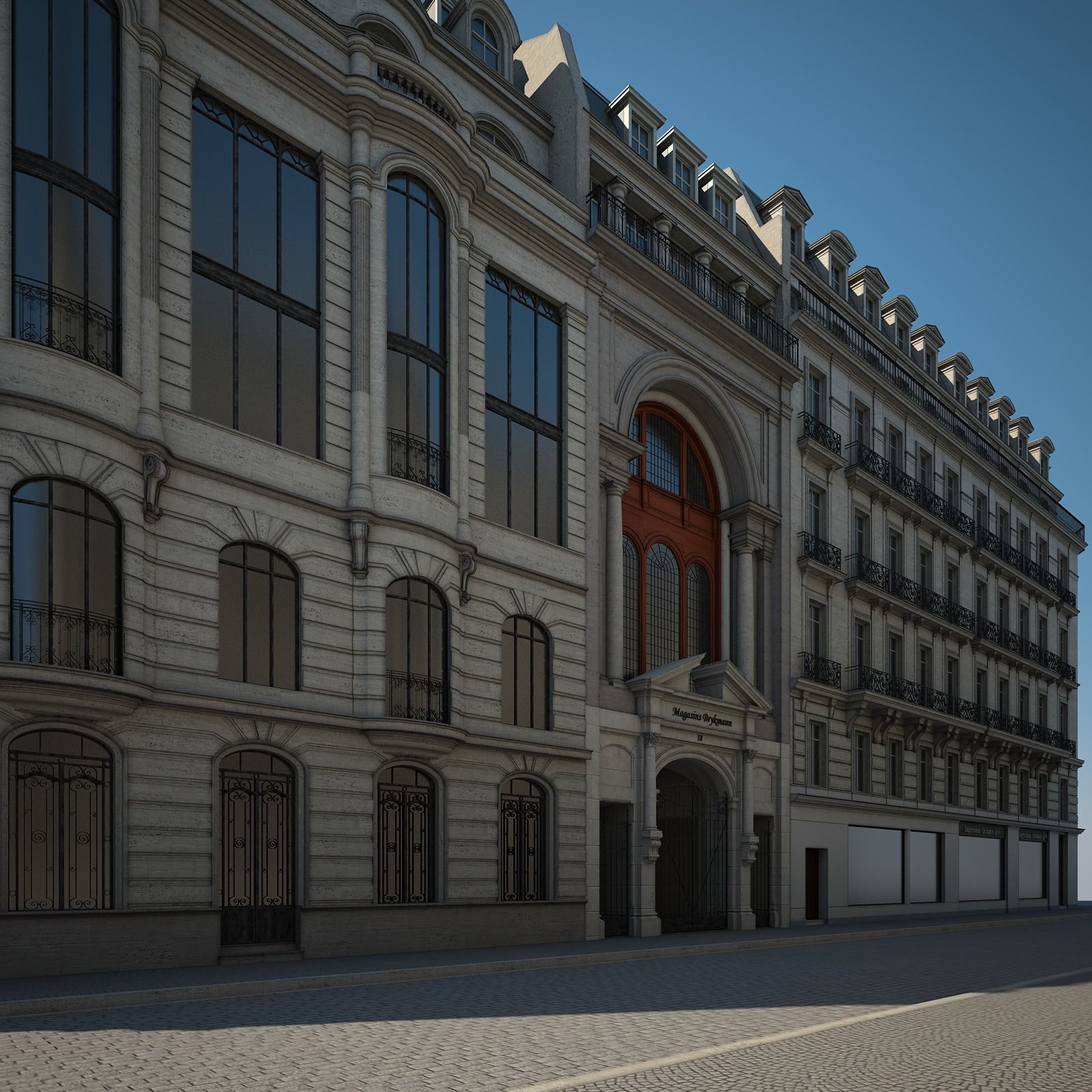 Boulevard city street in paris 3D model_22