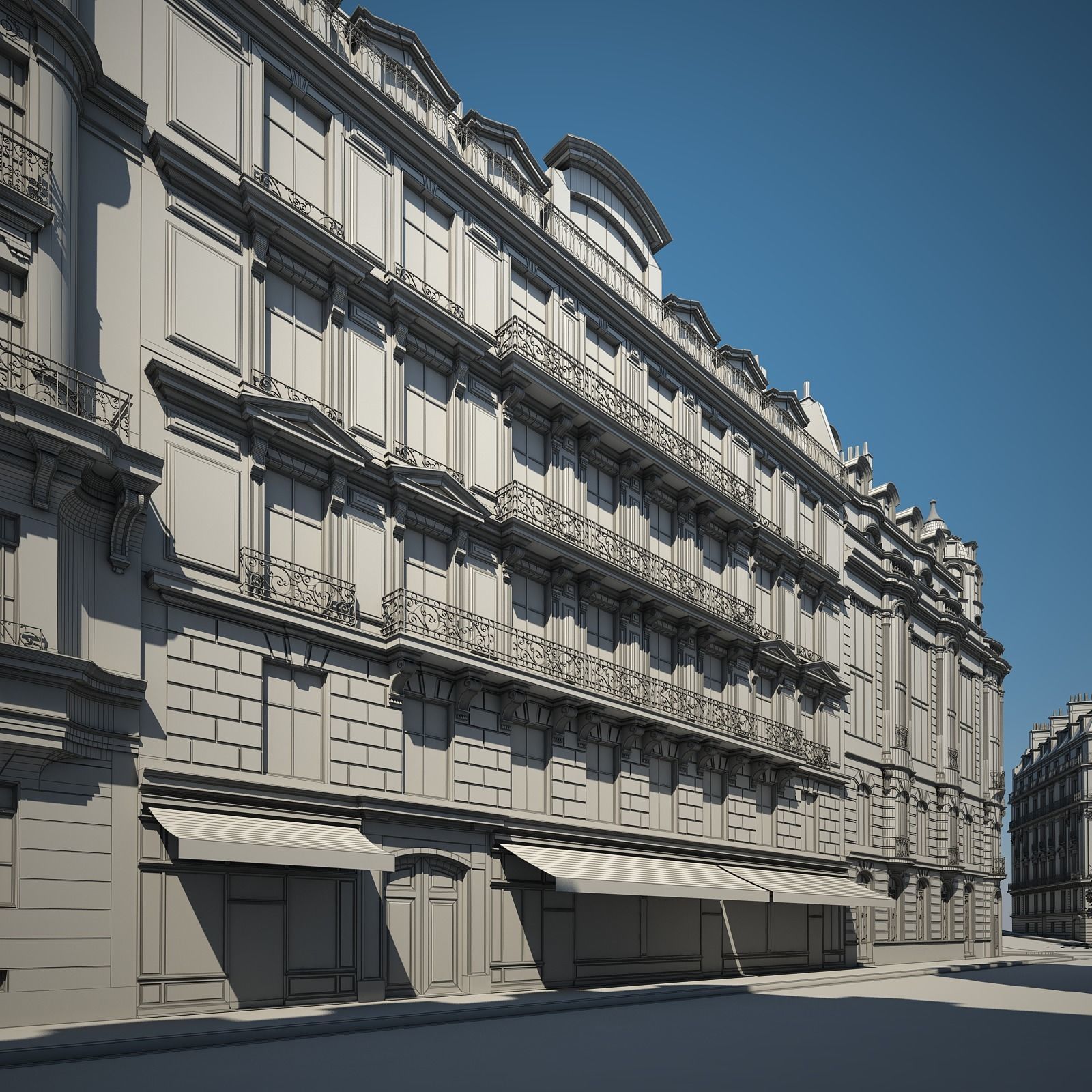 Boulevard city street in paris 3D model_52